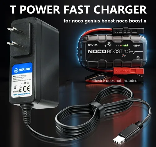 Vista 2 de T POWER Cargador de 14 V y 16 V para NOCO Boost X GBX45 GBX55 GBX75 GBX155 GB250 GB251 GB500 GB70 GB150 Genius Boost UltraSafe Portable Lithium Jump