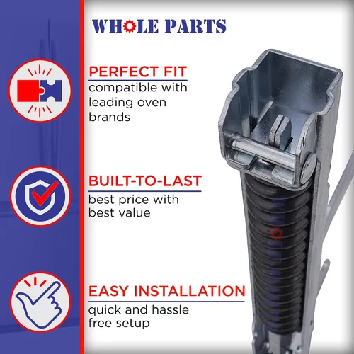 Vista 4 de Kit mejorado de bisagras para puerta de horno Whole Parts (2 bisagras), número de pieza 00487746 - Compatible con hornos Thermador y Bosch