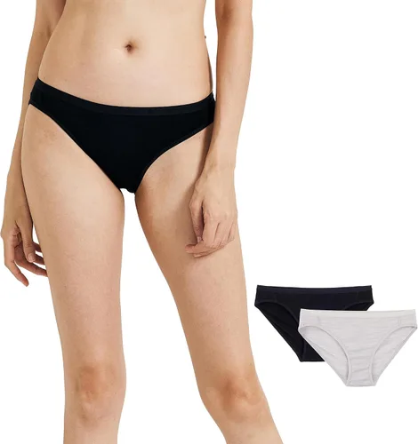 Vista 8 de METARINO - Bragas deportivas de lana merina suave para mujer Negro