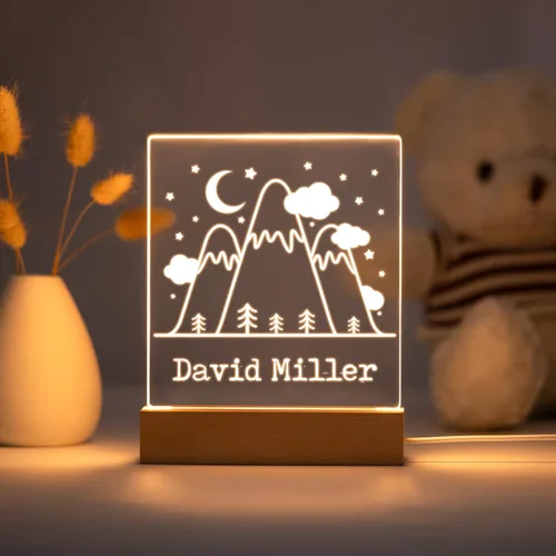 Vista 4 de Luz nocturna personalizada para niños, niñas, niños, regalos personalizados para bebé, lámpara de guardería personalizada, decoración de dormitorio