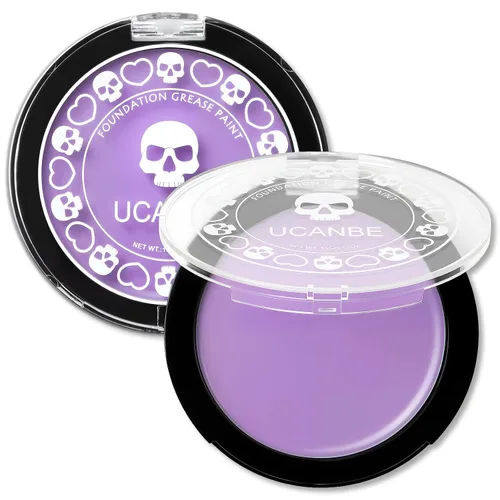 Vista 13 de UCANBE Base de maquillaje facial y corporal en crema negra, pintura de grasa profesional no tóxica, paleta de pintura facial para Halloween