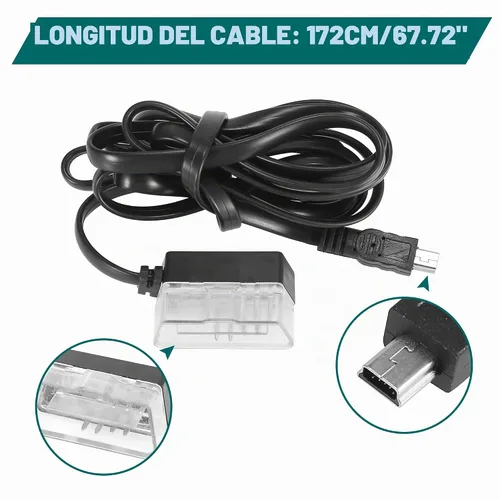 Vista 6 de X AUTOHAUX 2.2 Pulgadas Mini HUD Head Up Display para Coche Tablero Velocímetro Digital Multifunción Pantalla de Datos Alarma de Error TFT LCD