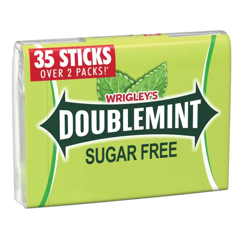 Vista 3 de Chicle DOUBLEMINT 35 barritas Sin Azúcar MegaPack 4.7 onzas (paquete de 6), 87 onzas