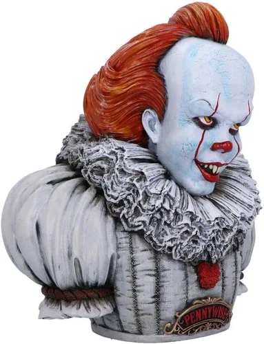 Vista 4 de Nemesis Now Busto Pennywise con licencia oficial de IT Capítulo 2, blanco, 11.8 in