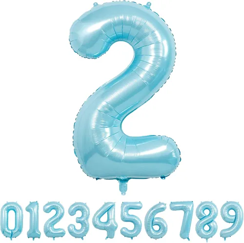 Vista 20 de Globo azul con el número 0, 40 pulgadas, Mylar premium, reutilizable, para decoración de fiesta de cumpleaños