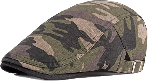 Vista 2 de qunson paquete de 2Algodón para hombre gorra plana Ivy Gatsby gorra sombrero