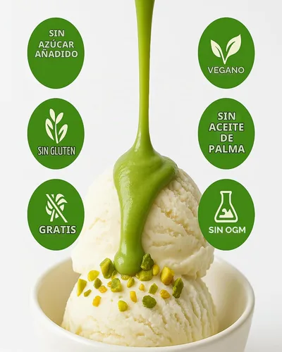 Vista 5 de Crema de pistacho para untar sin azúcar, saludable, cetogénico, vegano, sin gluten, sin aceite de palma, natural, sin lácteos, aperitivo bajo