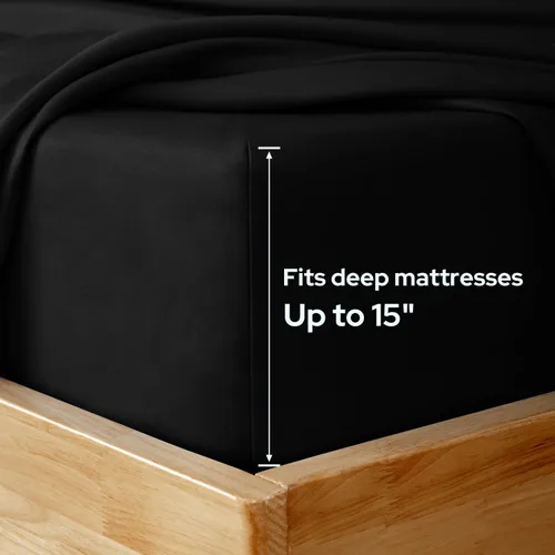 Vista 44 de HOMEIDEAS Sábanas de cama tamaño completo – Juego de 6 piezas (azul aguamarina) – Sábanas de ropa de cama de microfibra cepillada extra suave