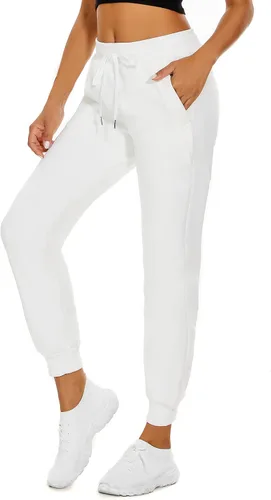 Vista 44 de MOUEEY Pantalones deportivos súper cálidos con forro de sherpa para mujer, pantalones deportivos de forro polar con bolsillos con cremallera