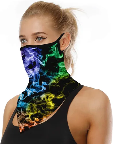 Vista 15 de YAYOUREL Polaina para el cuello, bandanas para hombres y mujeres, cubierta de bufanda para la cara con rayos UV, con agujero para las orejas