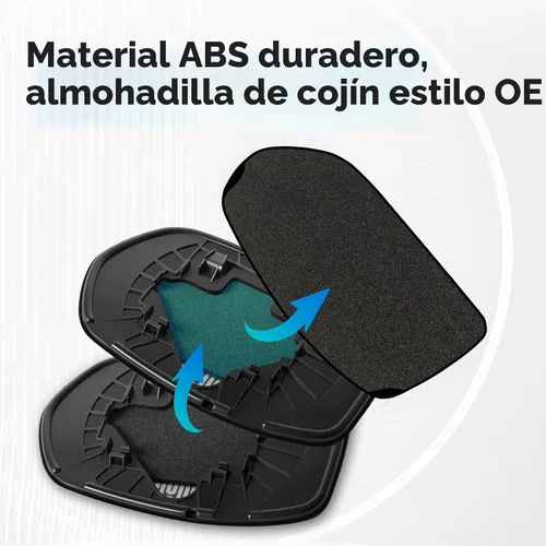 Vista 5 de SNEMEEY Espejo lateral izquierdo de repuesto para Honda CRV, 2007 2008 2009 2010 2011 - Cristal de espejo retrovisor cromado calefactado con placa