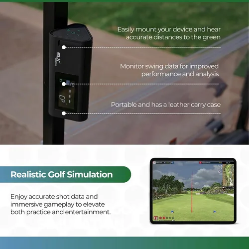 Vista 7 de SLX Monitor de lanzamiento híbrido, rastrea eficazmente la velocidad de tu pelota, la velocidad del club, la distancia y el factor de aplastamiento