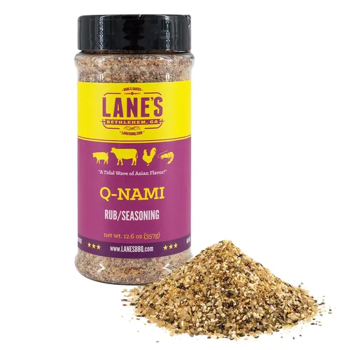 Vista 9 de Lane's BBQ Q-NAMI Rub Seasoning Sabor asiático Sin gluten Sin MSG ni conservantes (4 onzas)