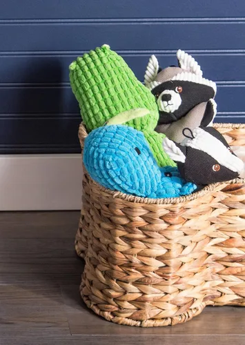 Vista 3 de Bone Dry Colección de juguetes de peluche chirriante para mascotas, felpa, cocodrilo