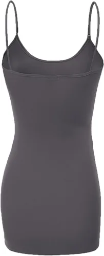 Vista 84 de Emmalise Camisola larga casual básica para mujer, con tirantes ajustables, top en capas