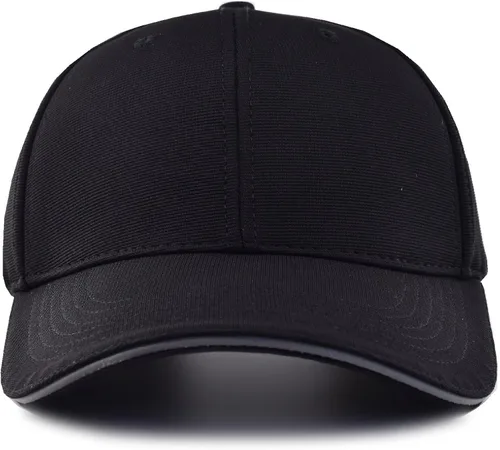 Vista 2 de TSSGBL Gorras de béisbol de alta calidad con estructura lisa ajustable de moda en blanco con ala de sándwich reflectante, Medium-X-Large