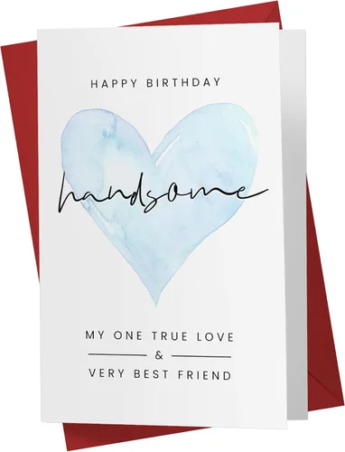 Vista 9 de Karto Sweet Birthday Card for Husband Him - Each Day Large 5.5x8.5 in, for Spouse Partner, with Envelope