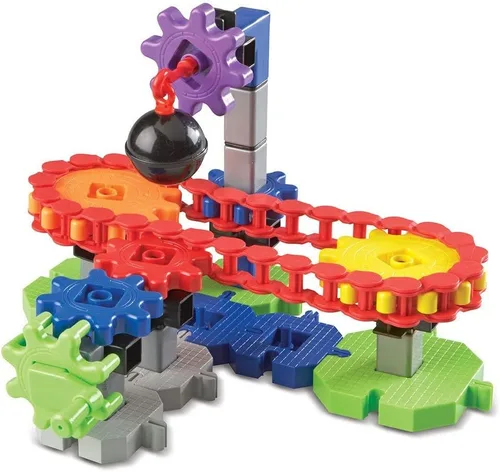 Vista 5 de Learning Resources Gears! Gears! Gears! Machines in Motion - STEM para niños pequeños, juguetes de construcción e ingeniería prácticos, pensamiento