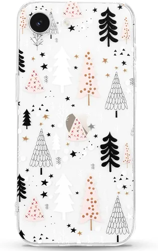 Vista 57 de LCHULLE Compatible con iPhone SE 2022/2020 Funda para iPhone 8 iPhone 7 Funda de Navidad Santa Vacaciones Diseño Transparente Claro Mujeres Hombres