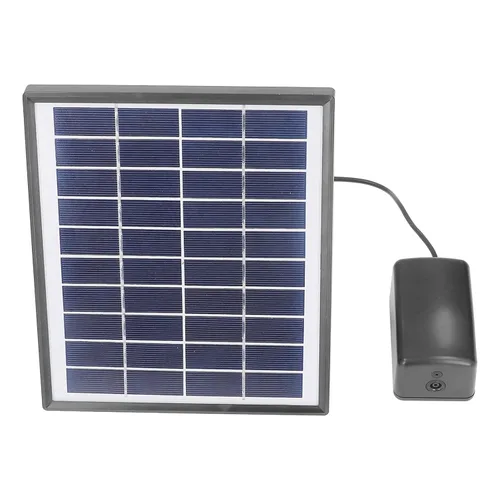 Vista 8 de Bomba de estanque micro solar de 10 V 6 W CC, kit de bomba de aire de fuente de panel solar ajustable con piedra de burbujas para estanque de peces