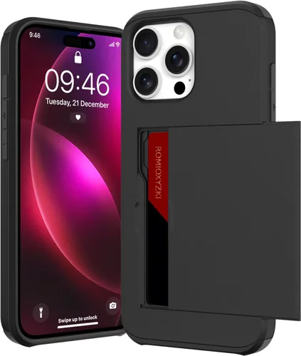 Vista 32 de ZIYE Funda tipo cartera para iPhone 16 Plus con tarjetero, antiarañazos de doble capa con bolsillo oculto, funda a prueba de golpes compatible