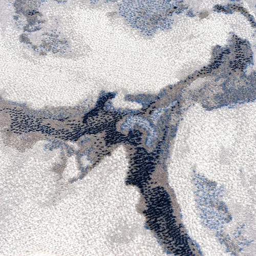 Vista 9 de Abani Rugs - Alfombra de dormitorio de diseño abstracto de 2 x 3 pies, gris, marrón y azul, alfombra moderna multidimensional lavable