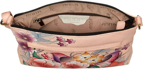 Vista 44 de Anna by Anuschka Women's Genuine Leather Medium Crossbody with External Zipper Pocket