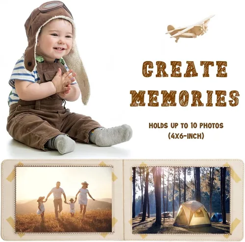 Vista 3 de Urban Kiddy My First Adventure Book Álbum de fotos de bebé Libro suave para bebé de primer año, álbum de regalo para recién nacidos y niños Baby