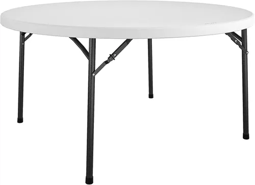 Vista 13 de COSCO Mesa de banquete plegable por la mitad de 6 pies con asa, negro
