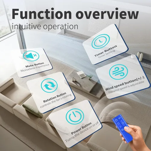 Vista 6 de Control remoto de repuesto para Dyson DP01/DP03/TP02/TP03 (azul) compatible con ventiladores Pure Cool/Hot+Cool y purificadores de aire