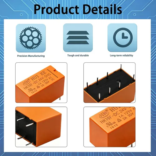 Vista 4 de Tnisesm /6 unids bobina DPDT PCB Relé de alimentación DC 3 V 8 pines Mini Relé de potencia PCB Relé HK19F-8P-3V