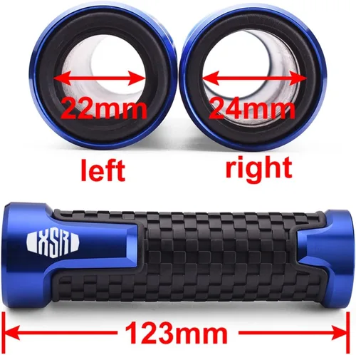 Vista 2 de Empuñaduras de manillar de motocicleta CNC de aluminio para manillar de motocicleta para Yamaha XSR700 XSR 700 XSR900 XSR 900 MT07 MT09 FZ07 FZ09