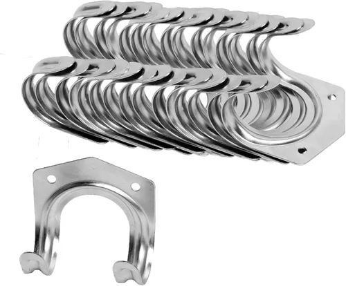 Vista 6 de Ganchos de almacenamiento universales de metal galvanizado para herramientas de jardín (paquete de 5)