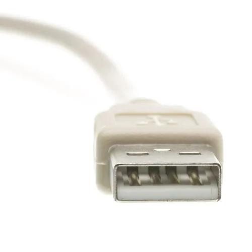 Vista 5 de CableWholesale Cable de impresora USB 2.0 de 1 pie/dispositivo, beige, tipo A macho/enchufe macho tipo B, cable USB de alta velocidad A macho a B