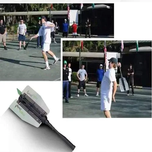 Vista 4 de Entrenador de swing de resistencia de entrenamiento de tenis, Raqueta de Padle de entrenamiento profesional, Raqueta de tenis para adultos, Raqueta