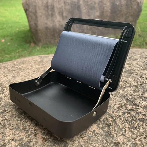 Vista 5 de VOVCIG Rodillo de cigarrillos de 2.756 in, rodillo de cigarrillo negro portátil grueso para papeles de 2.756 in, caja de rodadura automática