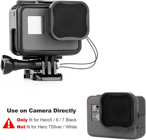 Vista 2 de GEPULY Juego de 6 filtros de lente de cámara para GoPro Hero7 6 5 Black 2018, 3 filtros ND (ND8/ND16/ND32), filtro CPL, filtros rojo claro/magenta