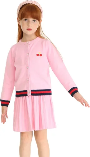 Vista 2 de Mud Kingdom Lindo conjunto de falda de punto acanalado para niñas pequeñas, estilo escolar