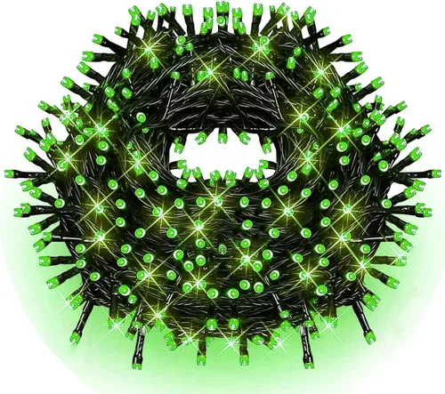 Vista 9 de Guirnalda de luces negras de hadas con función de memoria. Extensión de 33 pies con 100 luces LED enchufables, acogedoras decoraciones blancas