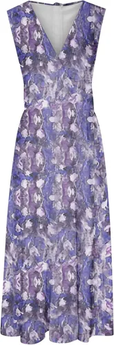 Vista 4 de Vestidos negros para mujer, estampado floral, color sólido, dobladillo fluido, vestido largo sin mangas, cuello en V, vestidos largos de fiesta