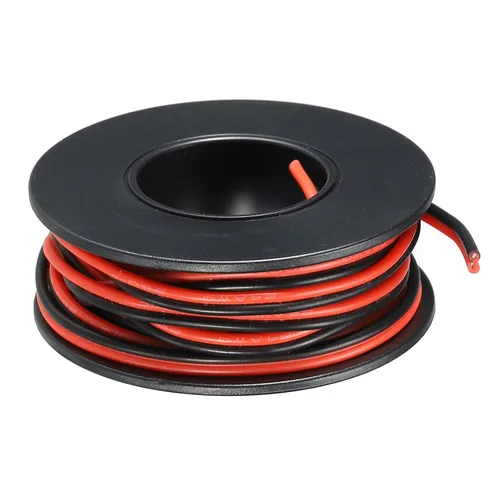 Vista 14 de MECCANIXITY Alambre de calibre 14, 2 conductores, alambre de silicona paralelo de 14 AWG, alambre trenzado de alambre de cobre estañado, carrete