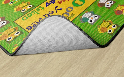 Vista 6 de Flagship Carpets Be Whoooo You Are - Alfombra educativa para aula, área de juegos, aprendizaje en casa o alfombra de habitación de niños, 4 x 6
