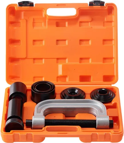 Vista 9 de VEVOR Kit de prensa de rótula, juego de herramientas de 10 piezas, herramientas de C-Press para quitar e instalar rótulas, para la mayoría de coches