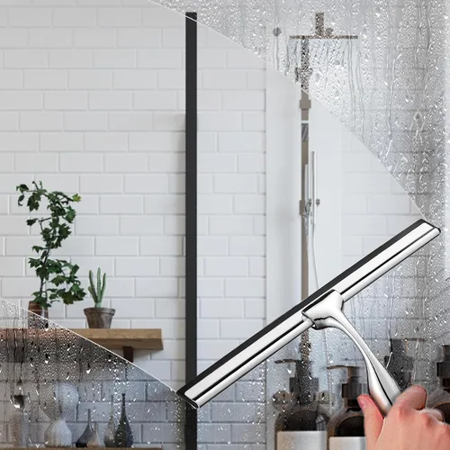 Vista 3 de Escobilla de ducha de 10 pulgadas para puerta de vidrio LASSHSWA multiusos para puertas de vidrio, herramienta de limpieza de baño, espejo