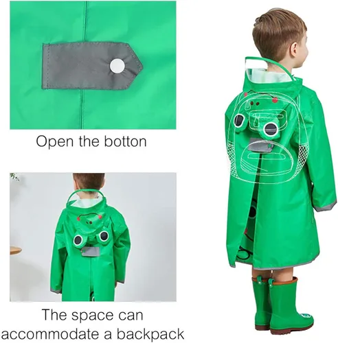 Vista 4 de AGUS Chubasquero de una pieza para niños impermeable transpirable y de dibujos animados