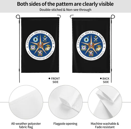 Vista 6 de Seal of the United States Central Security Service Garden Flag 28"x40" Inch Double Sided Garden Flags Home Lawn Outdoor Decor Flags Party Banner