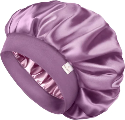Vista 10 de YANIBEST Gorro de seda para hombres y mujeres, gorro de satén de doble capa para cabello rizado natural, gorro de dormir unisex