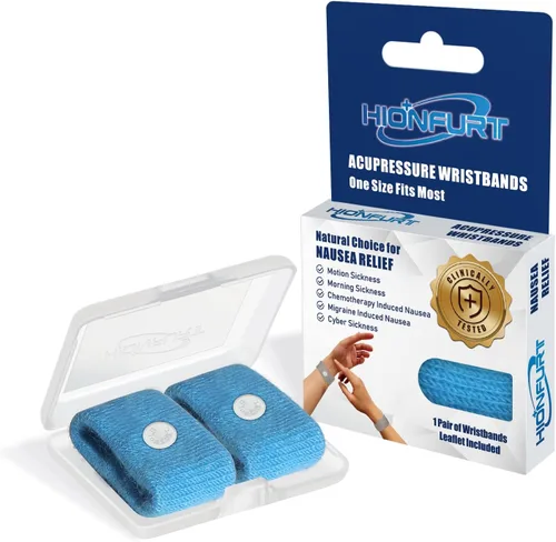 Vista 19 de Hionfurt Bandas de mareo por movimiento, pulsera antináuseas para adultos y niños, alivio de náuseas matutinas para mujeres embarazadas, alivio