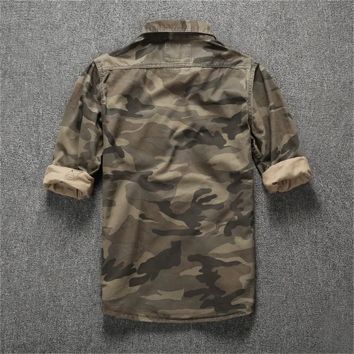 Vista 2 de Admitted &Feeling Camiseta táctica de camuflaje BDU para hombres, camisas militares para hombres, táctica, carga, pesca, senderismo, trabajo, TDU