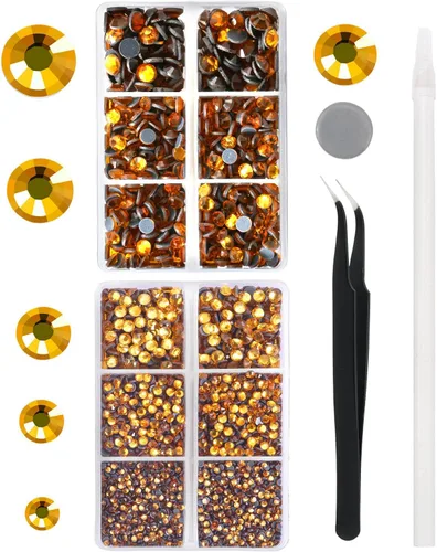 Vista 33 de 6796PCS Diamantes de Imitación Termoadhesivos de Aguamarina Piedras de Cristal de Vidrio para Tela Ropa Camisas Brillantes Parte Trasera Plana
